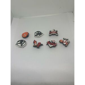 Set of 7 Baseball Shoe Charms / Bag Charms – Sports Theme Accessories